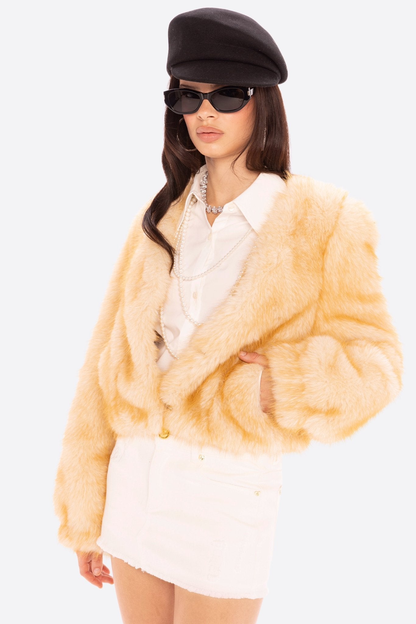 Lavinia Short Faux Fur Jacket