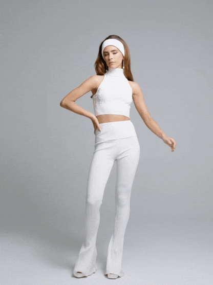 Janelle Knit Pants (White) (Final Sale)