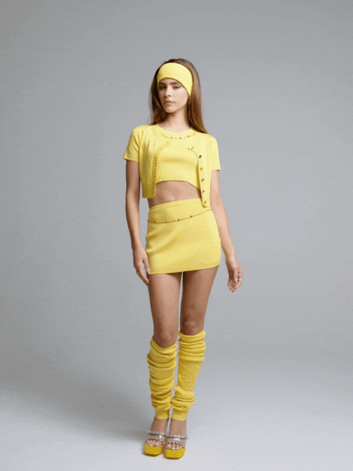 Kennedy Knit Skirt (Yellow) (Final Sale)