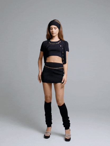 Kennedy Knit Skirt (Black) (Final Sale)