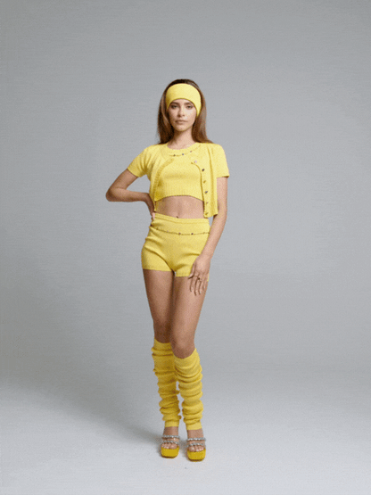 Kennedy Knit Shorts (Yellow) (Final Sale)