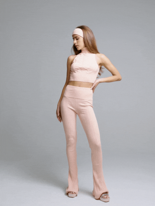Kendall Knit Headband (Peach)