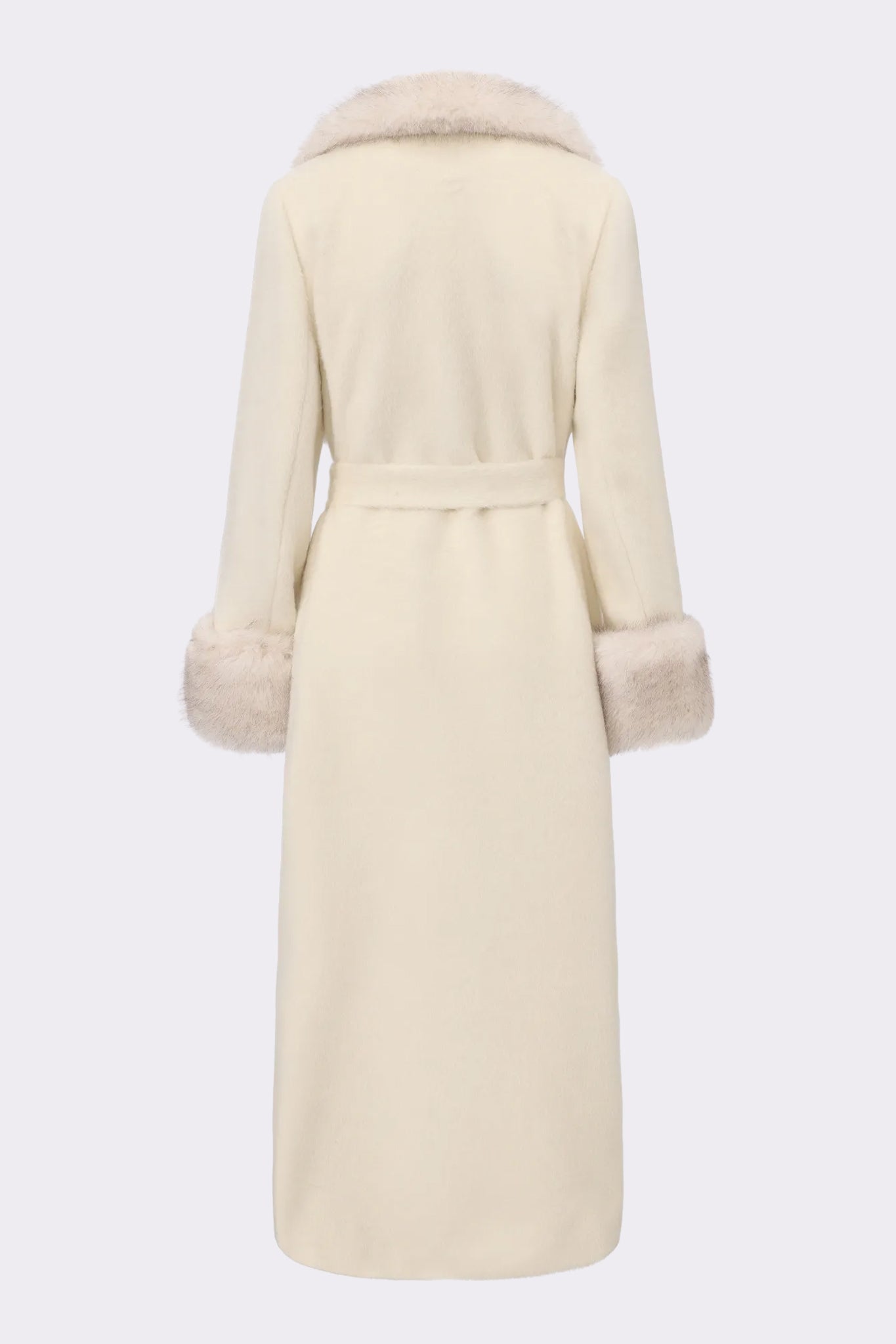 Adriana Faux Fur Coat (Off-White)