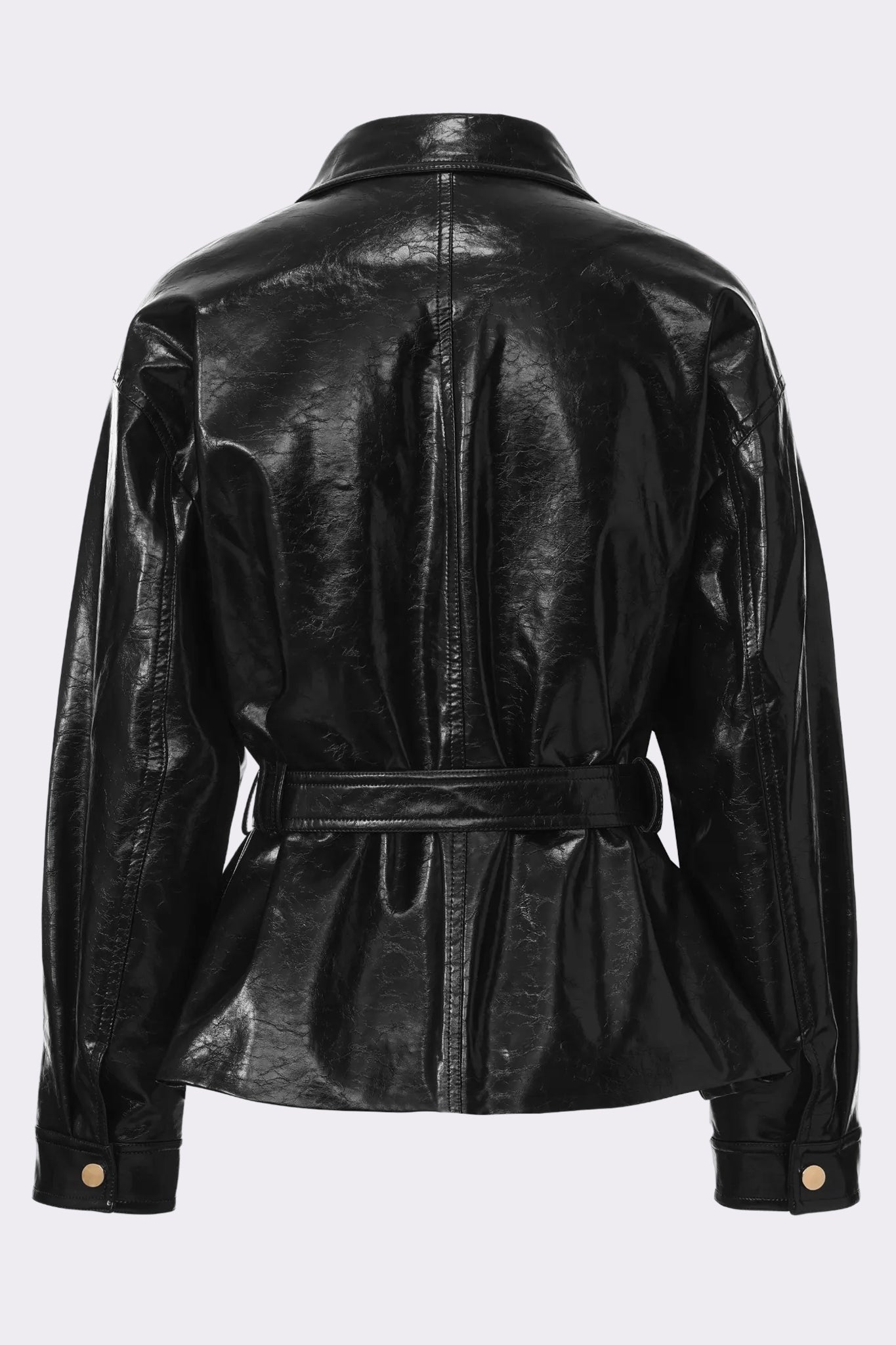 Isabella Vegan Leather Jacket (Black) (Final Sale)