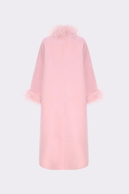 Nina Feather Coat (Pink) (Final Sale)