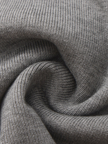 Millie Contrast-Trim Grey Knit Vest