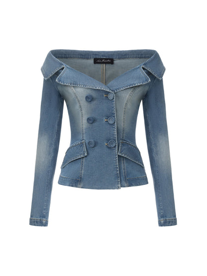 Monique Tailored Light Blue Denim Top
