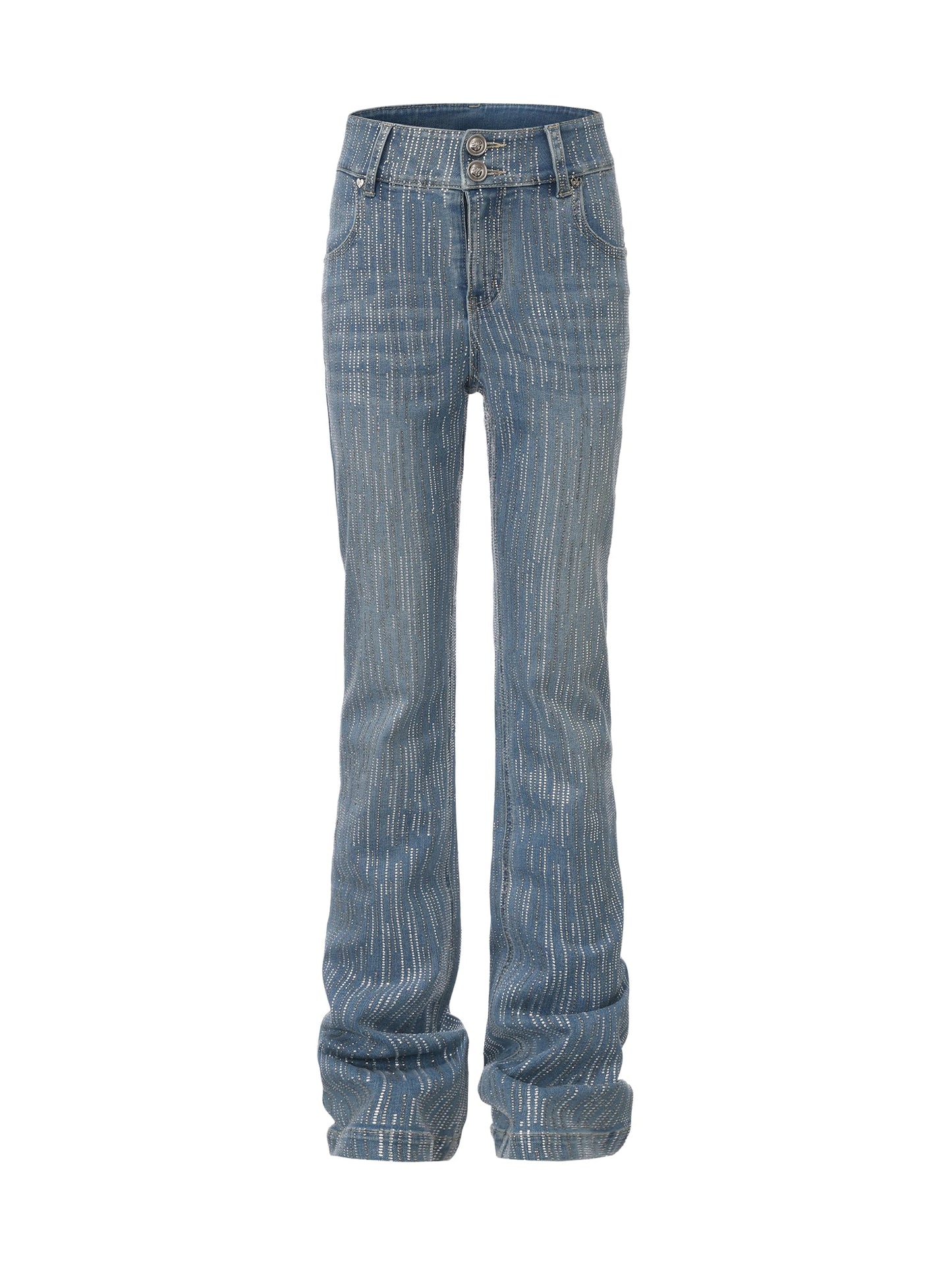Gia High-Waist Crystal Jeans