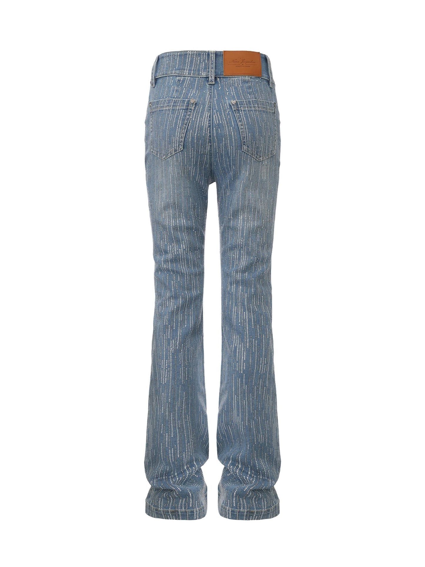 Gia High-Waist Crystal Jeans