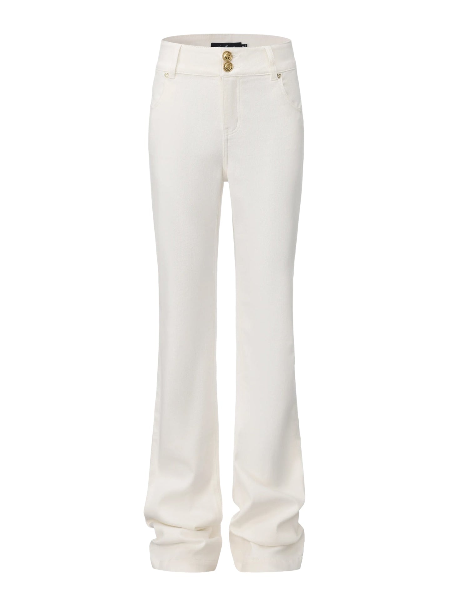 Bettina High-Waist White Denim Jeans