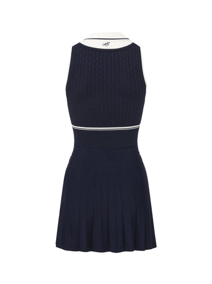 Ivy Colorblock Navy Knit Mini Dress