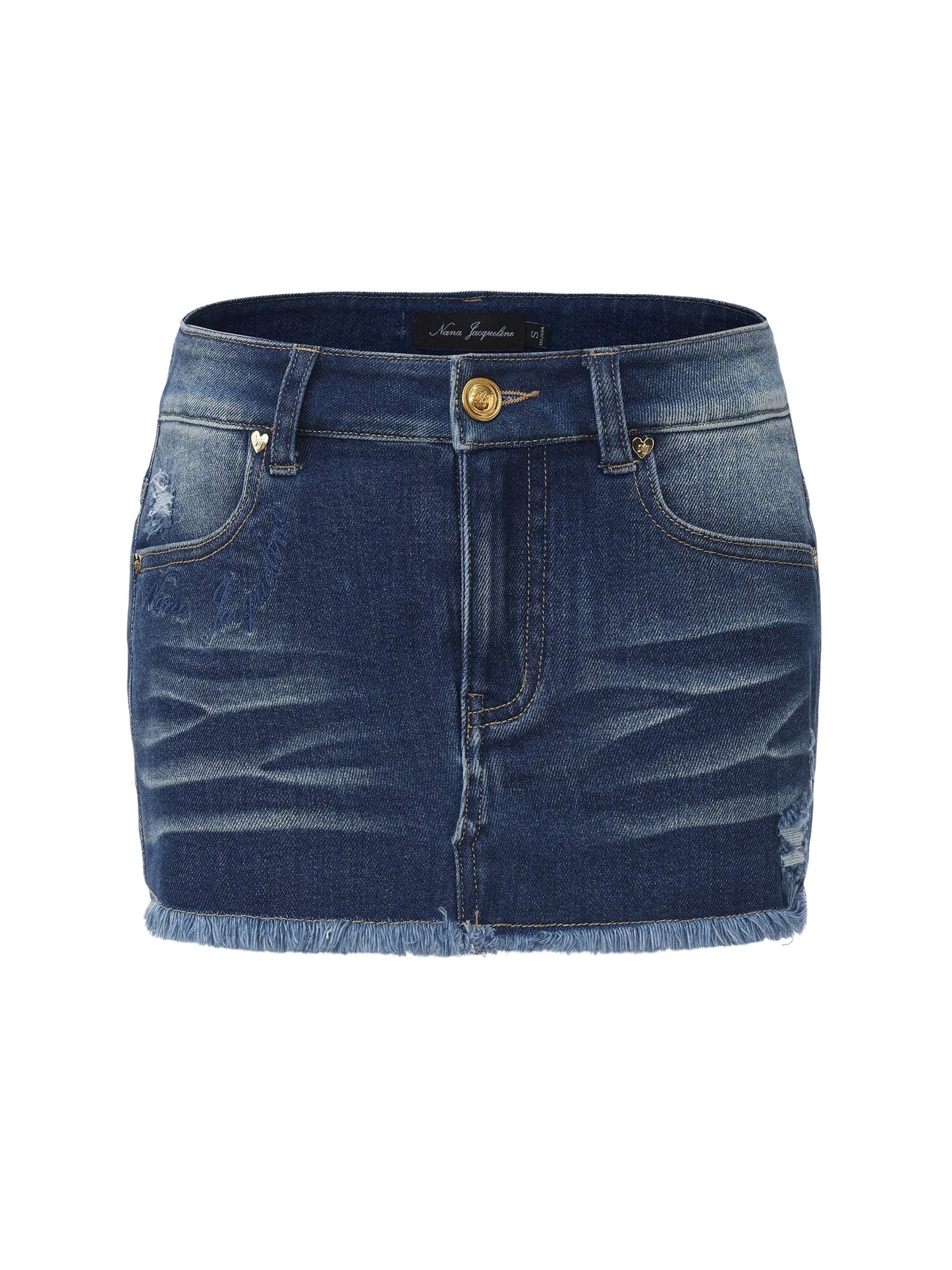 Lexi Low-Rise Dark Blue Denim Mini Skirt