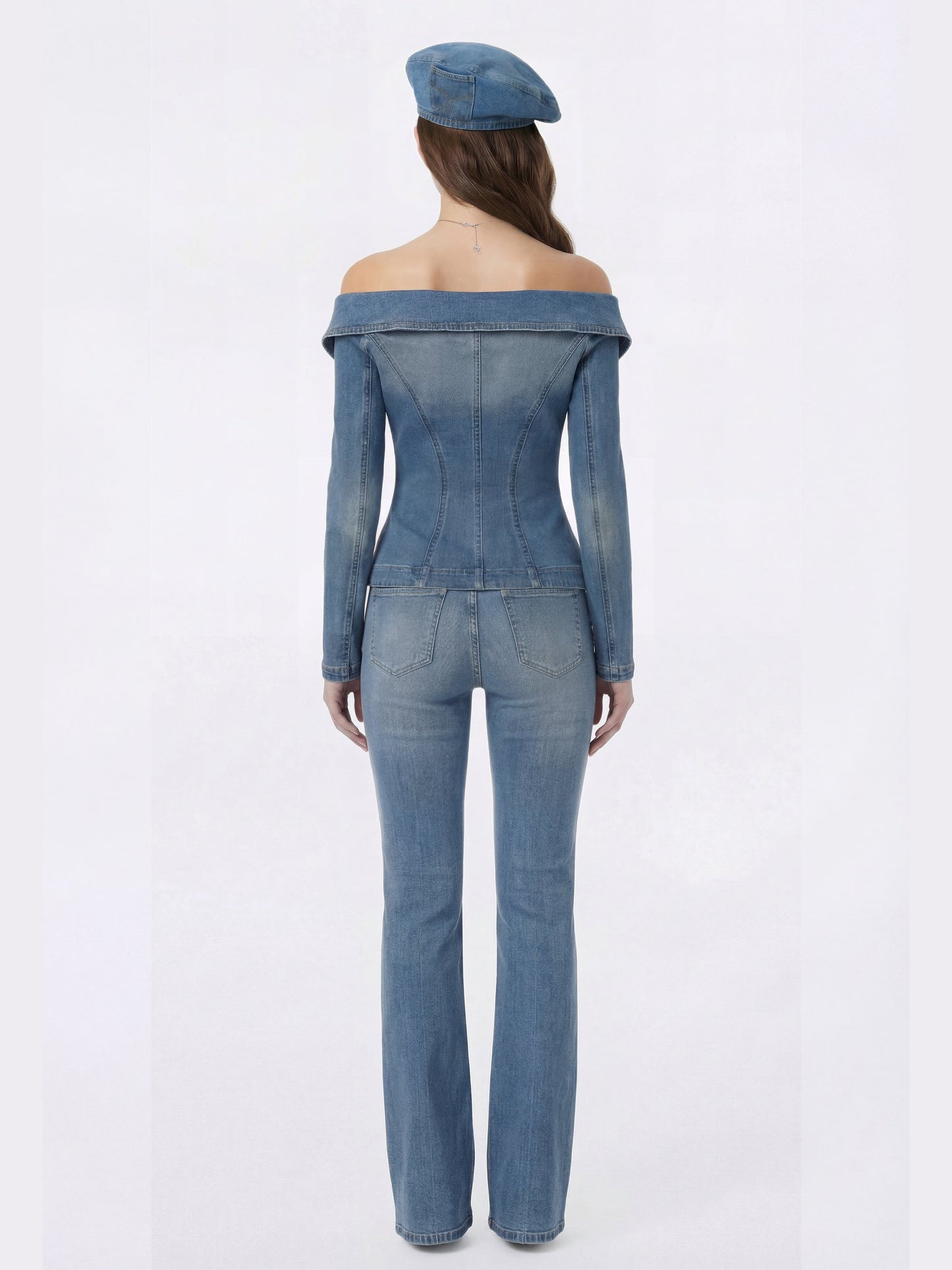 Monique Tailored Light Blue Denim Top
