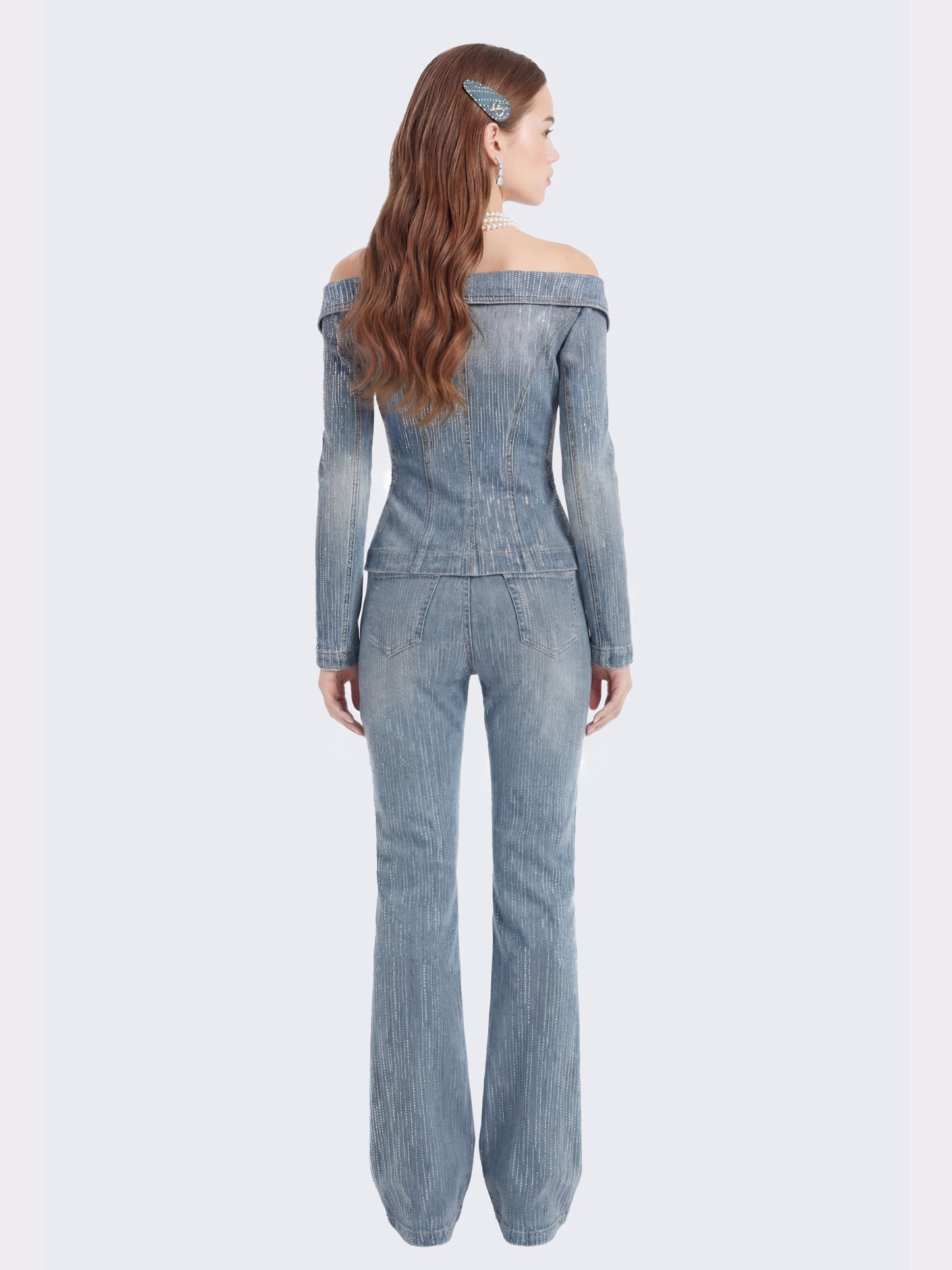 Monique Crystal Blue Denim Top