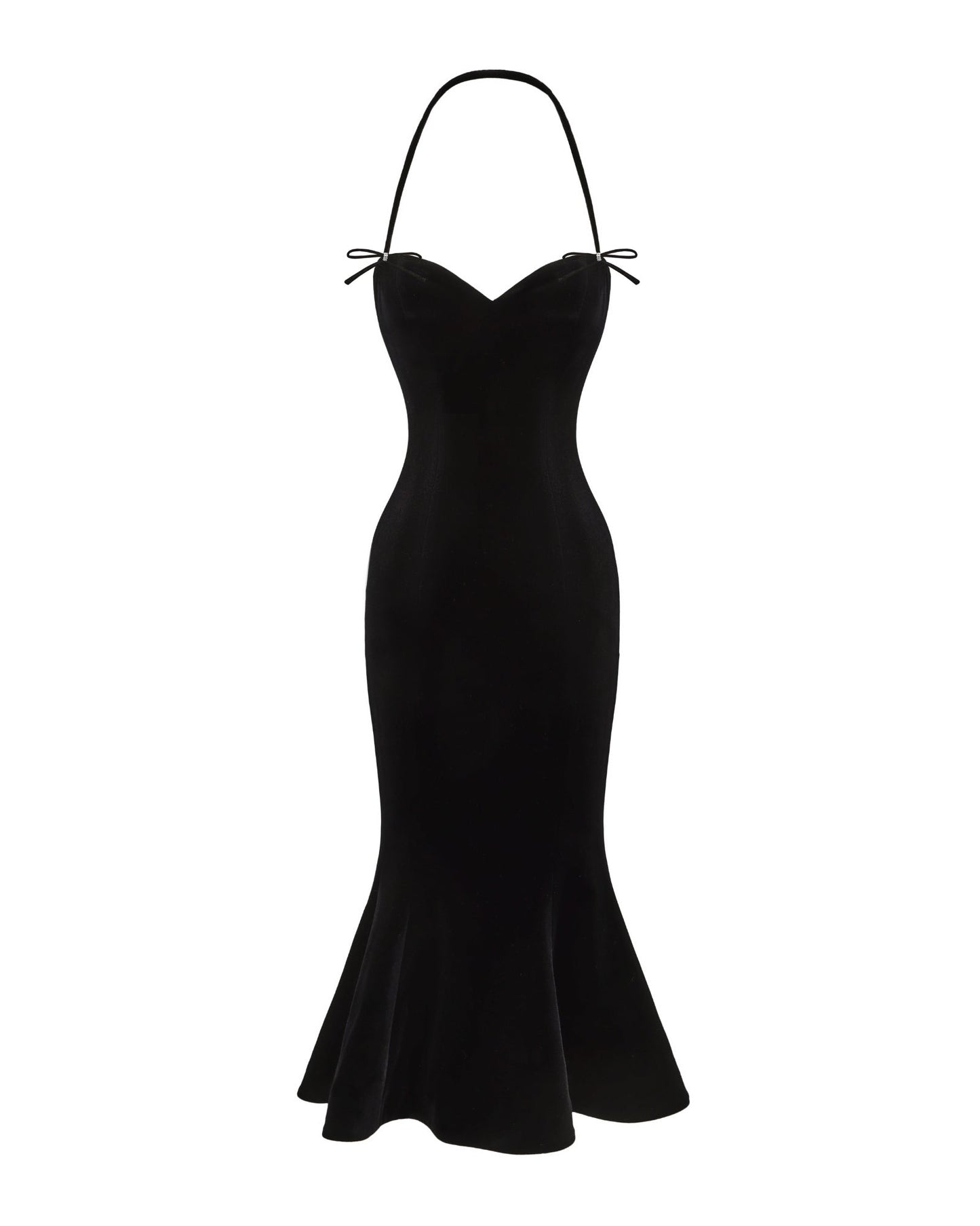 Althea Velvet Maxi Dress (Black)