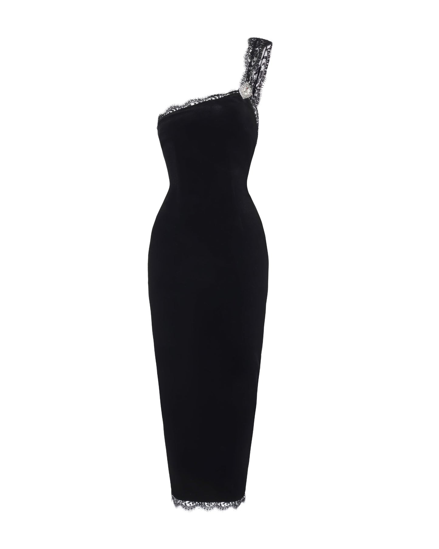 Angelica Velvet Maxi Dress (Black)