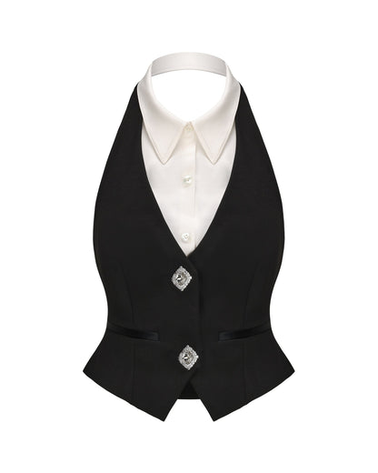 Anya Vest Top (Black)