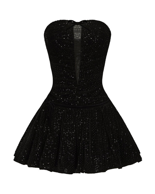 Audrey Sparkle Velvet Mini Dress