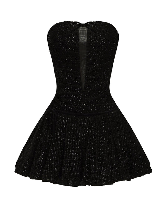 Audrey Sparkle Velvet Mini Dress