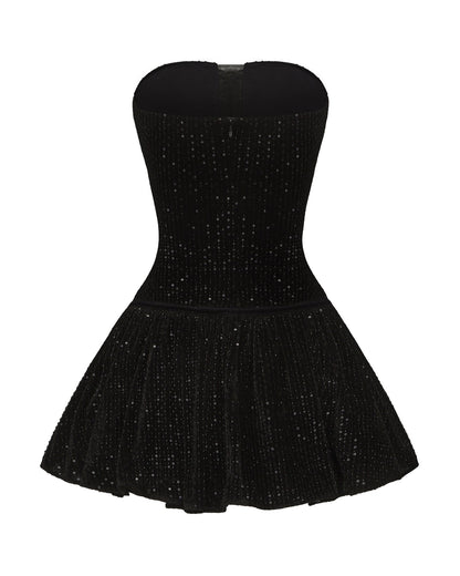 Audrey Sparkle Velvet Mini Dress