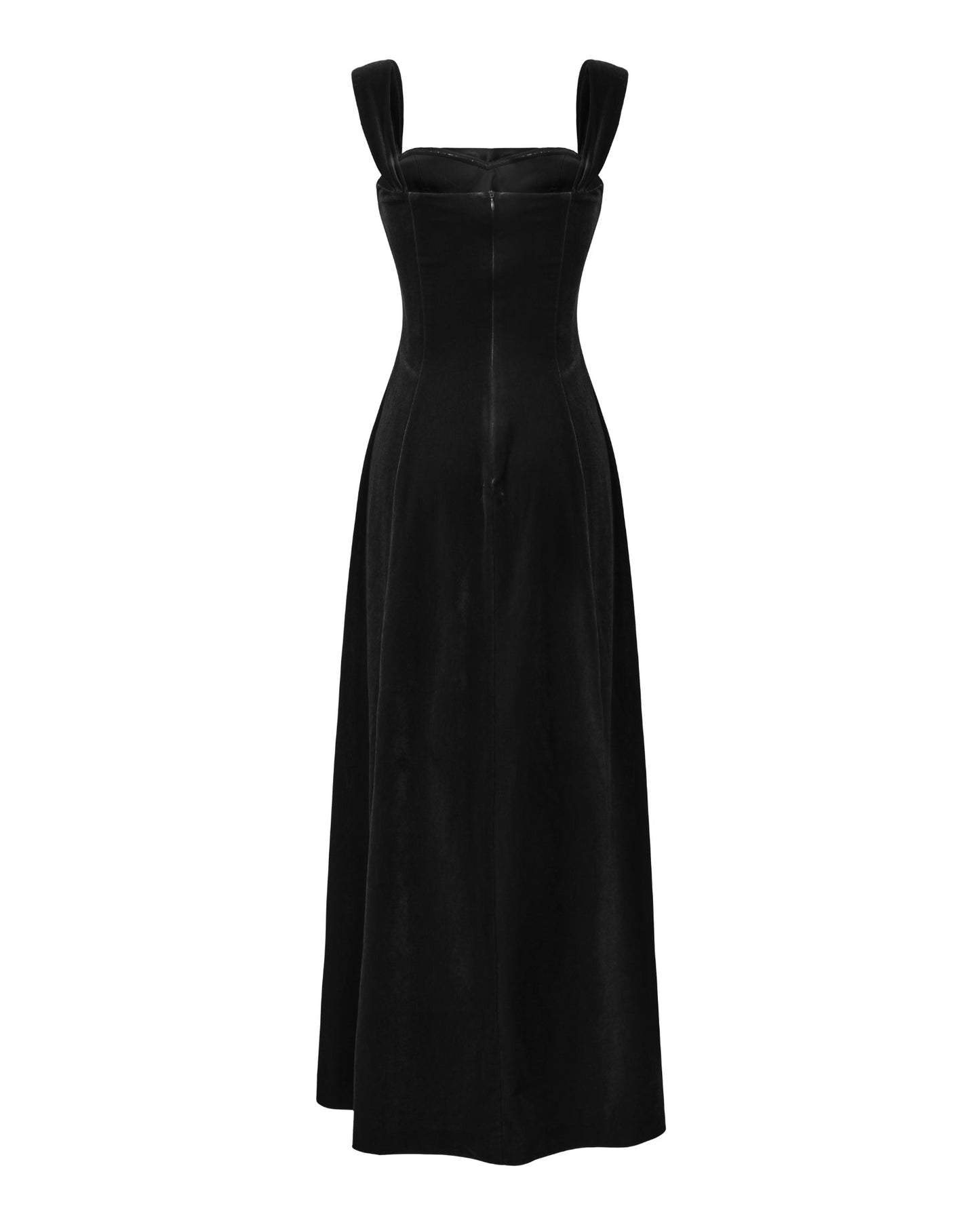 Belle Velvet Maxi Dress (Black)