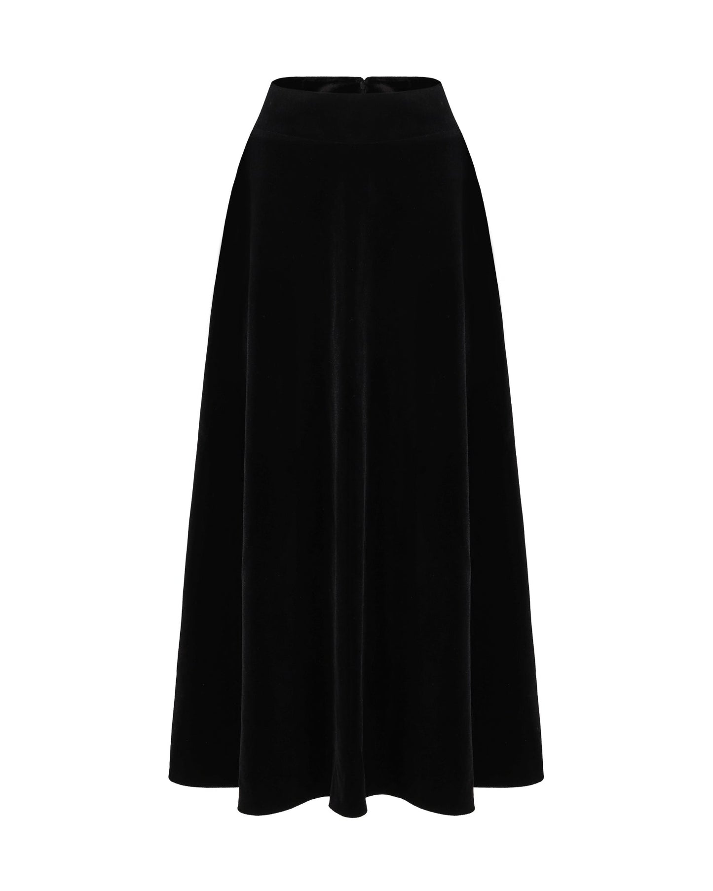 Blaire Velvet Maxi Skirt (Black)