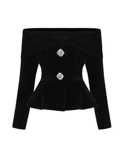 Blaire Velvet Top (Black)