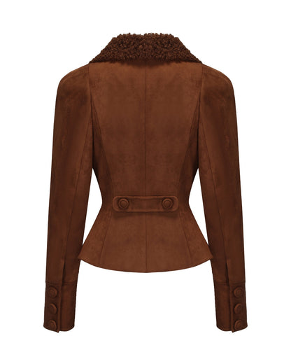 Celine Suede Coat (Brown)