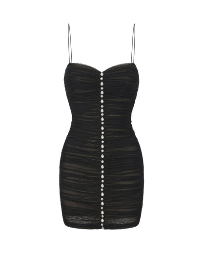 Cristalle Mesh Mini Dress
