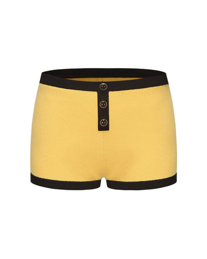 Eliza Knit Shorts (Yellow)