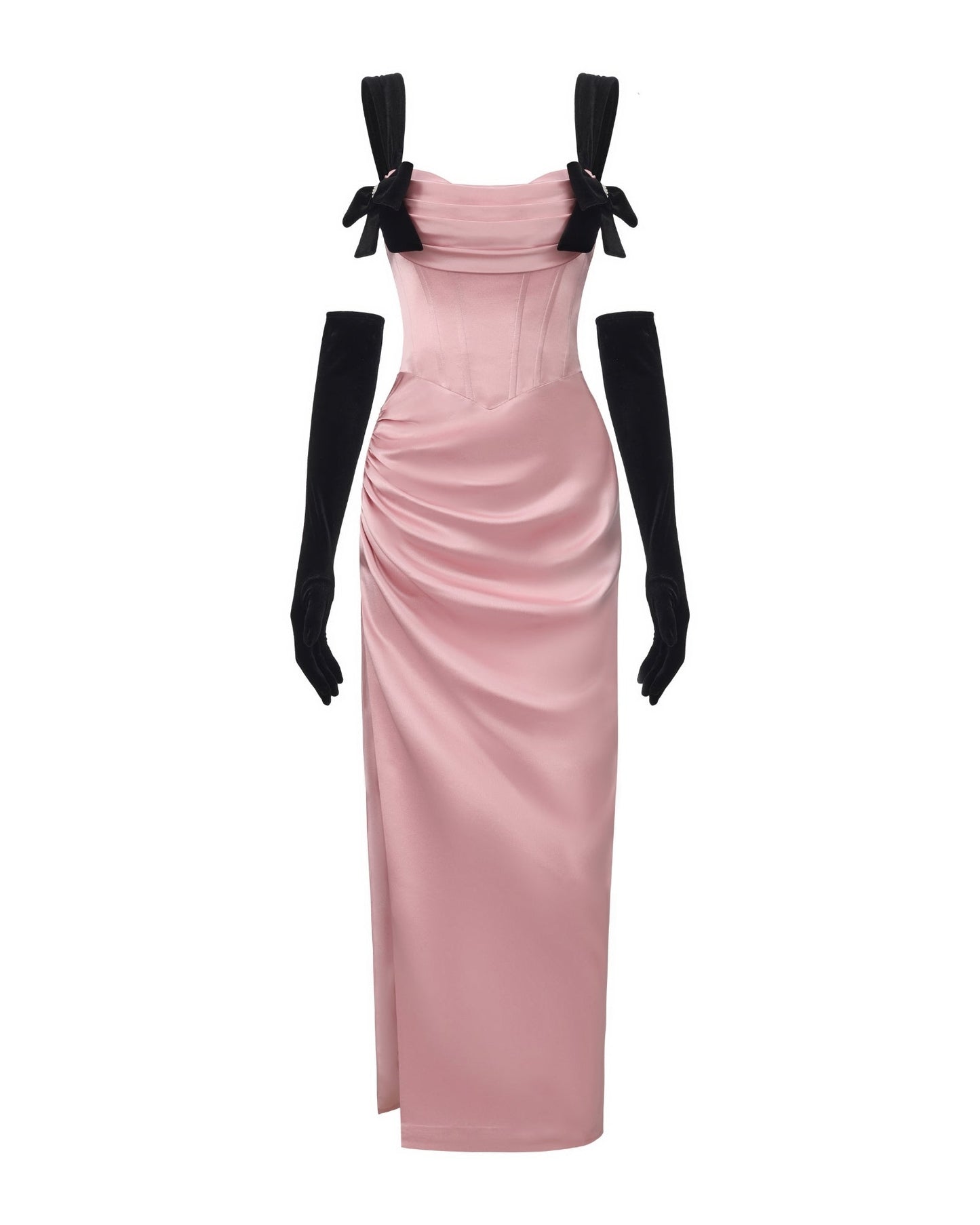 Grace Bow Maxi Dress (Pink)