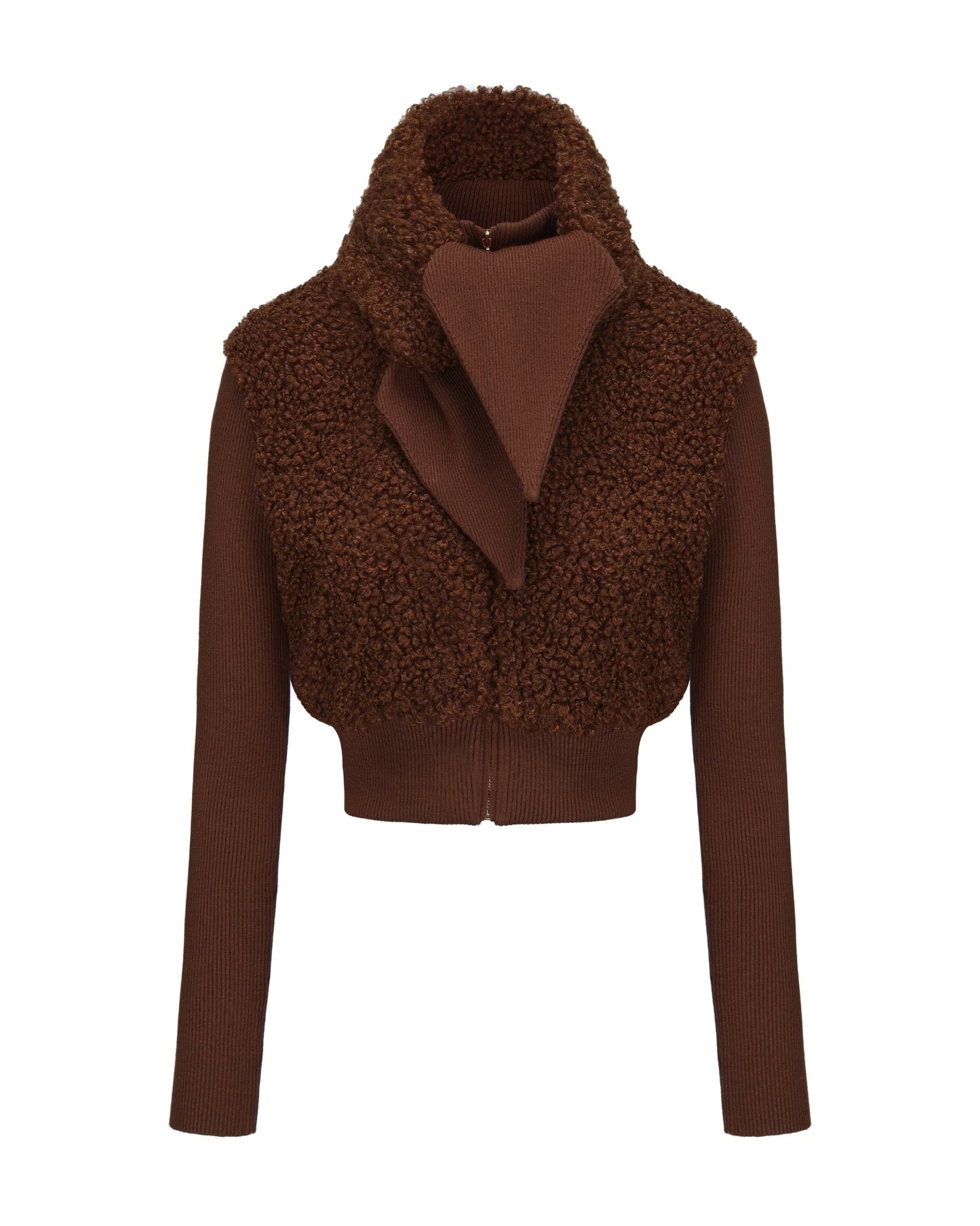 Hailey Knit Jacket (Brown)