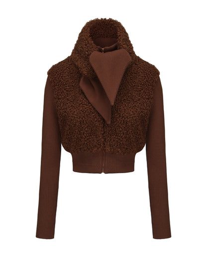 Hailey Knit Jacket (Brown)