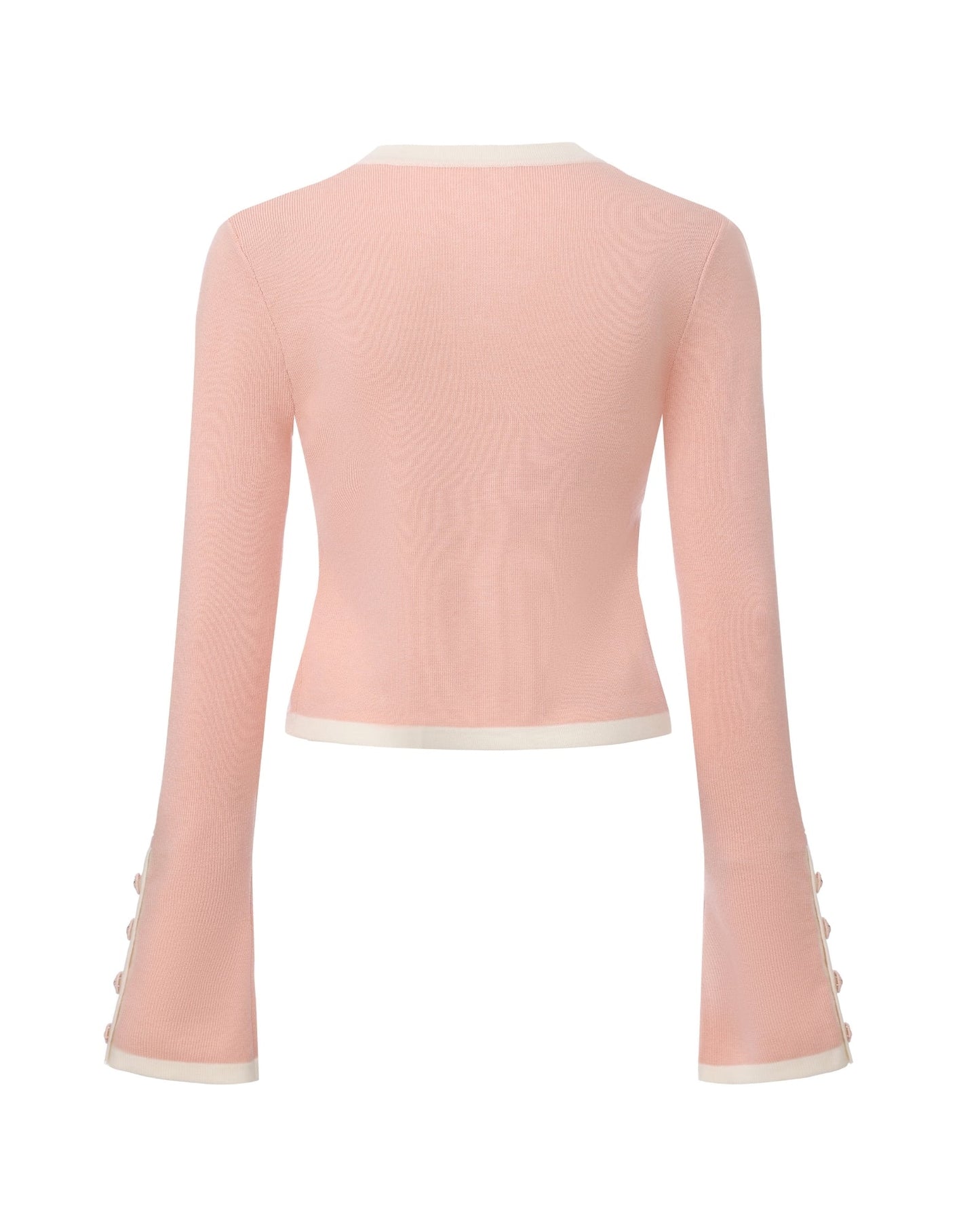 Lisette Contrast-Trim Pink Knit Three-Piece Set