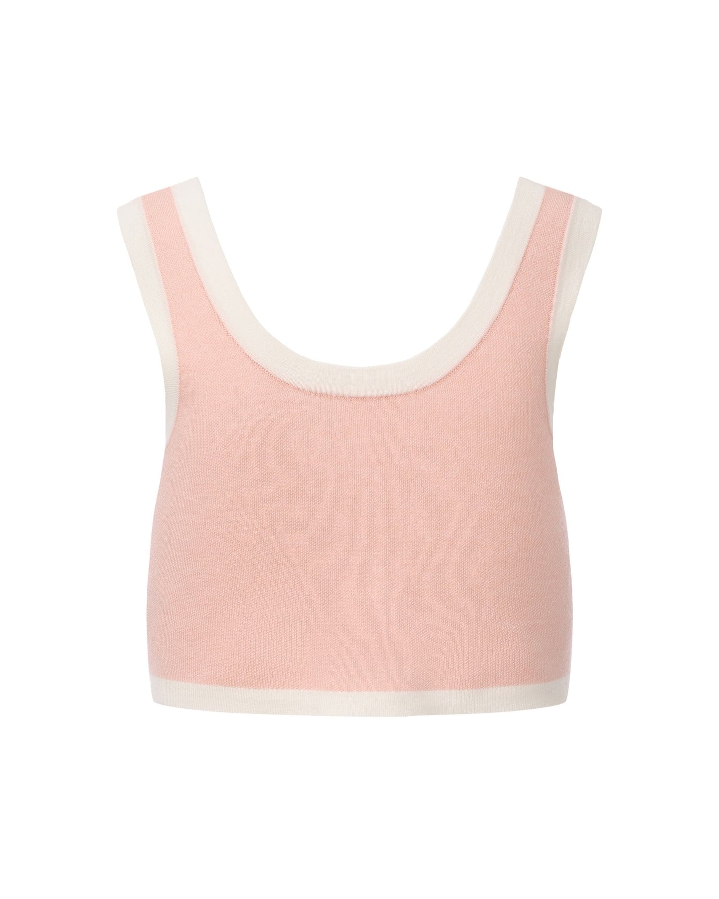 Lisette Contrast-Trim Pink Knit Three-Piece Set