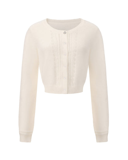 Mirabelle Knitted Cardigan (White)