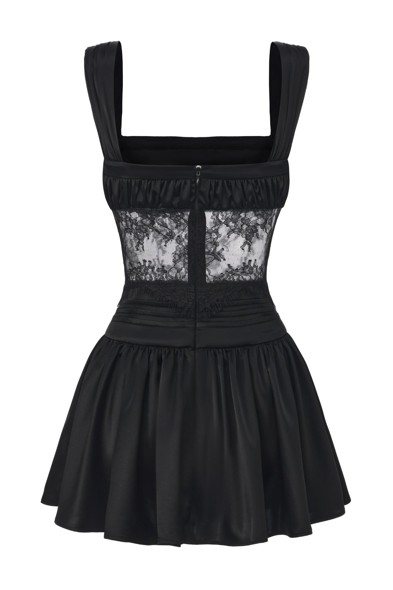 Naomi Lace Satin Mini Dress