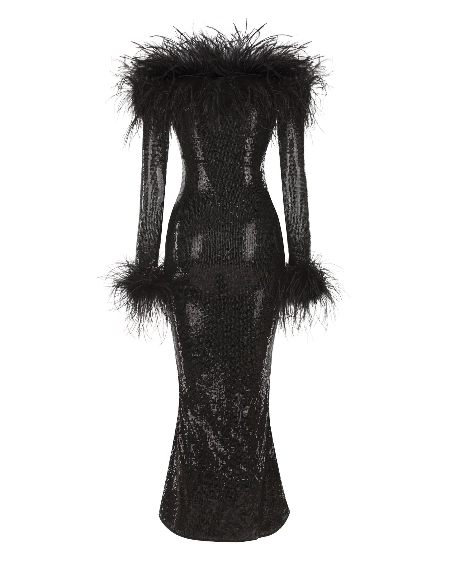 Neva Sequin Maxi Dress (Black)