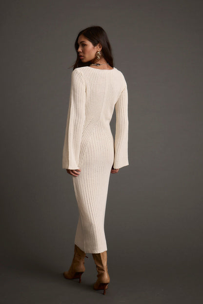 Nolita Cream Midi Sweater Dress