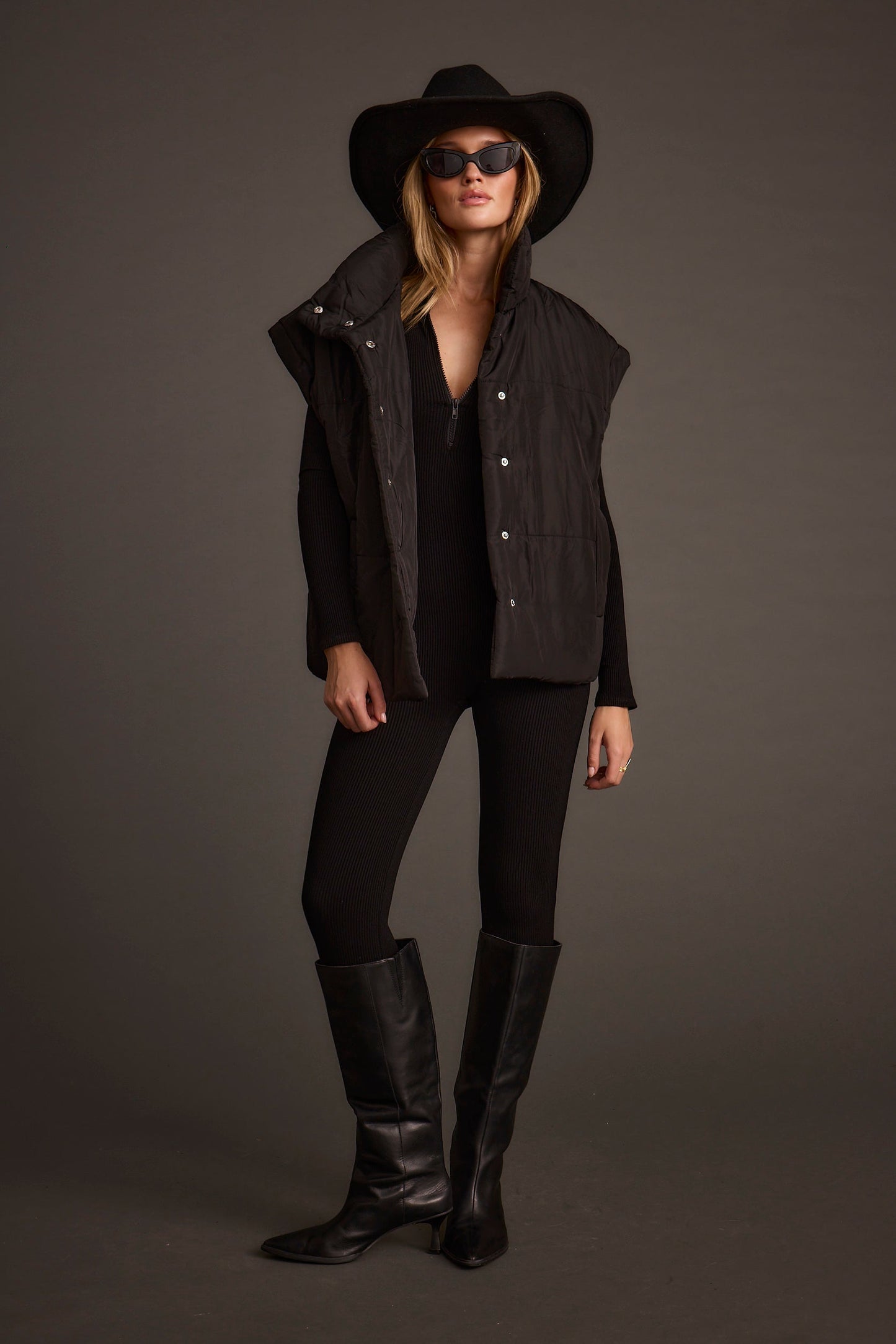 Nordic Black Ribbed Jumpsuit