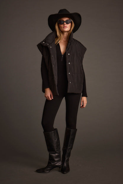 Nordic Black Ribbed Jumpsuit