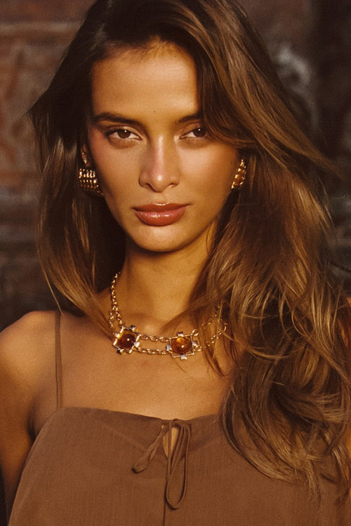 Coralli Amber Stone Choker