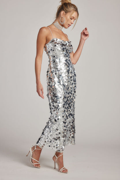 Pippa Silver Payette Maxi Dress