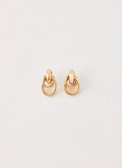 Plus One Earrings - Gold