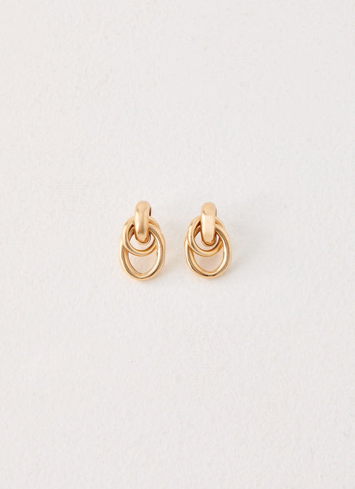 Plus One Earrings - Gold