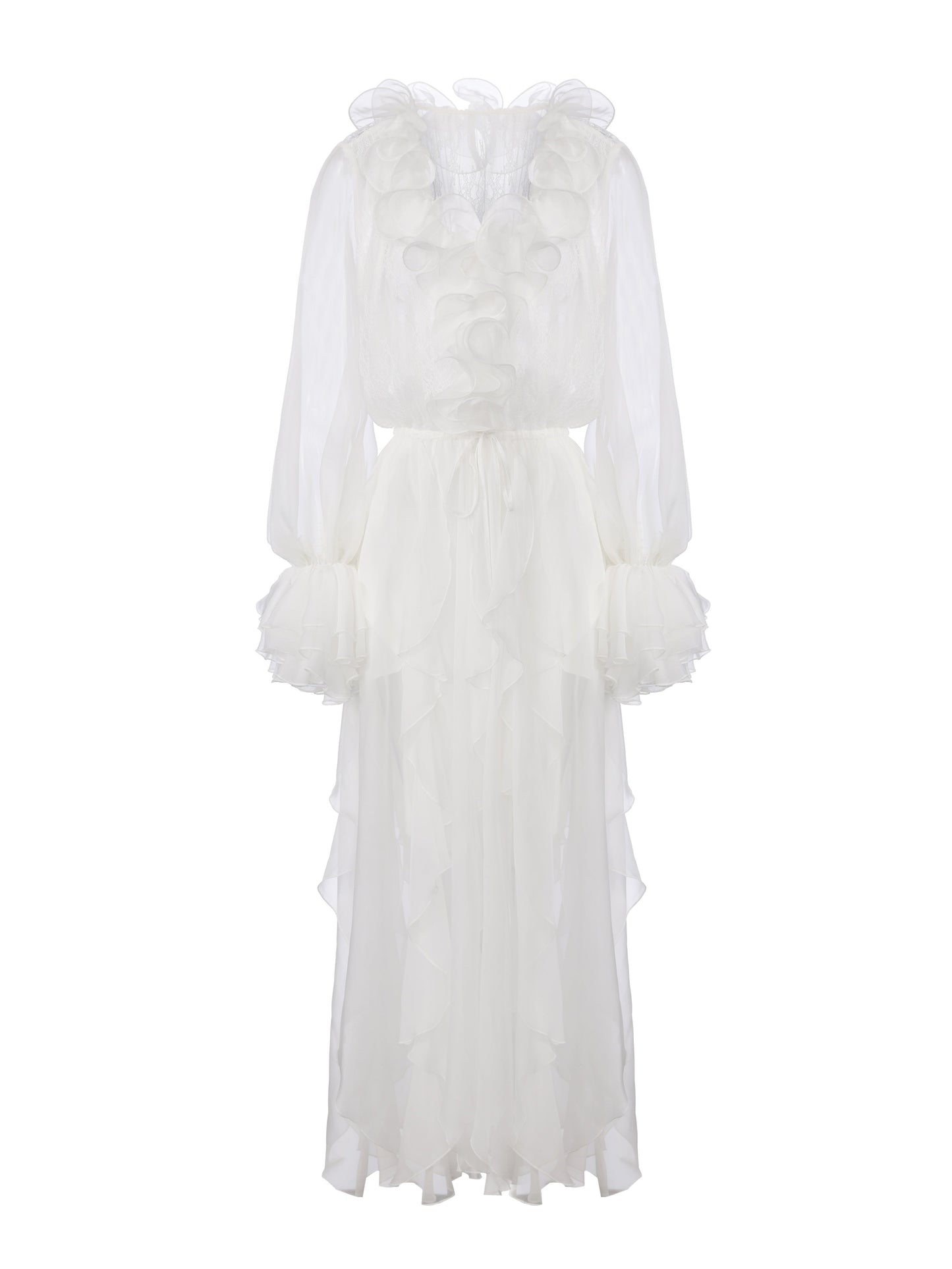Capri Ruffle White Dress