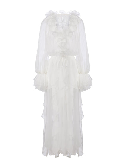 Capri Ruffle White Dress