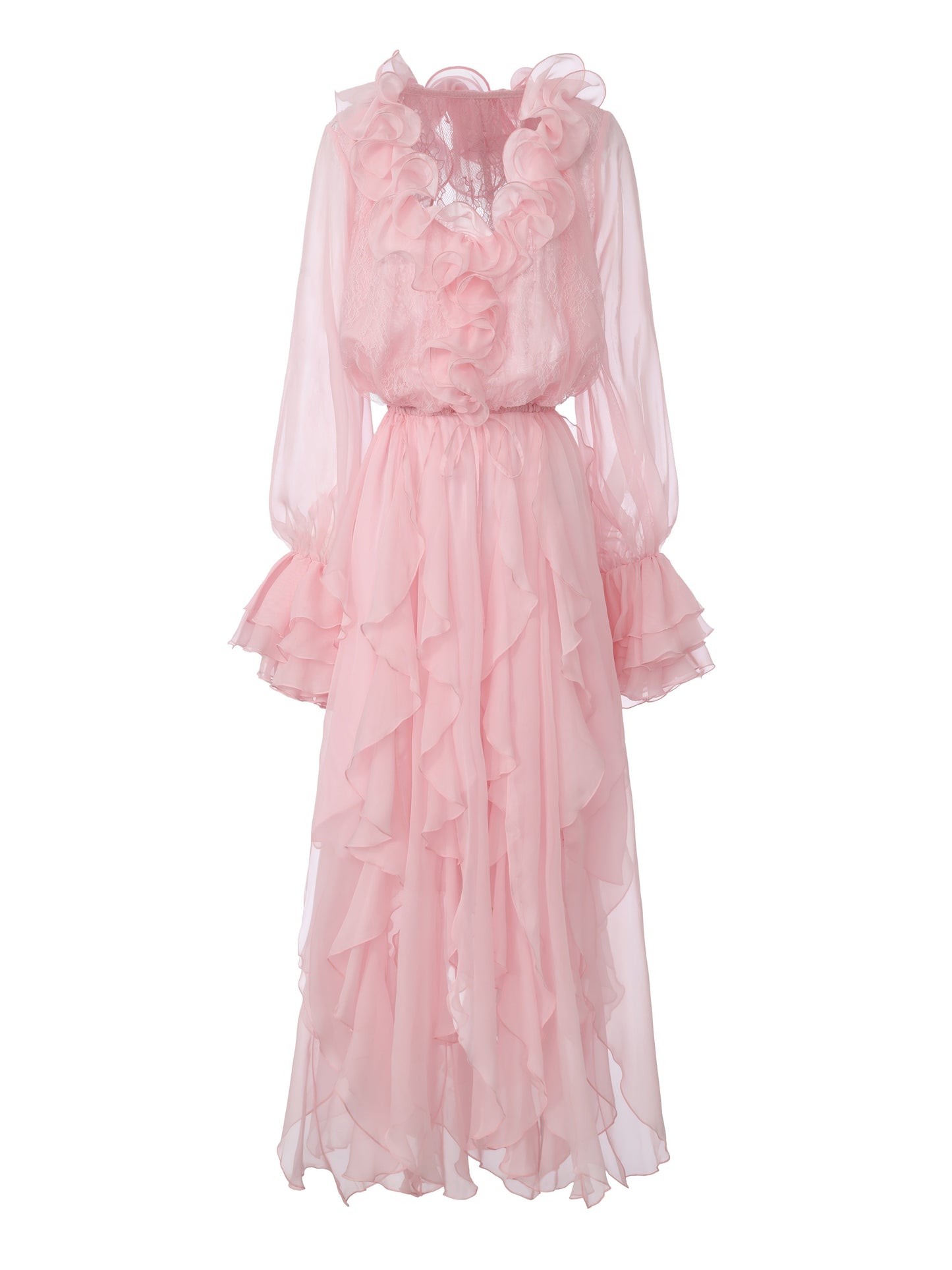 Capri Ruffle Pink Dress