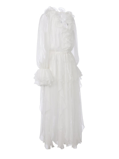 Capri Ruffle White Dress