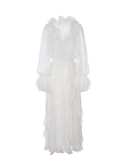 Capri Ruffle White Dress